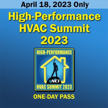 High-Performance HVAC Summit 2023 - Day One Pass